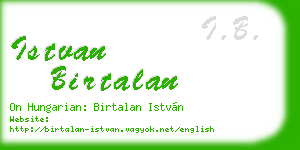 istvan birtalan business card